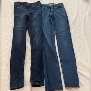Bundle! 2 skinny Jeans size 27. Used. One pair is Hollister(27w/28L)